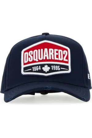 Dsquared2 Accessoarer, Herr, ONE Size, Bomull, Marinblå bomullsbaseballkeps