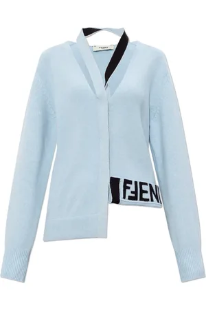Fendi Stickade tröjor & koftor, Dam, S, Kashmir, Cardigan med knappar