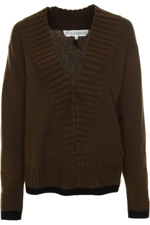 J.W.Anderson Stickade tröjor & koftor, Dam, S, Hög Midja Wide Leg Horseshoe Jeans