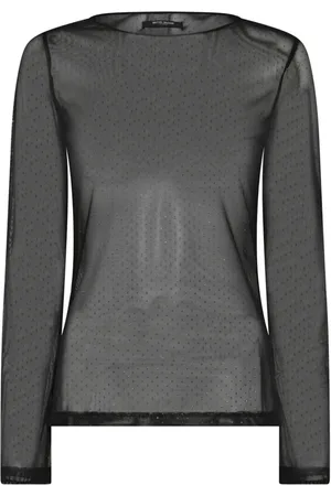 Bruuns Bazaar Topp, Dam, L, Elegant svart meshblus