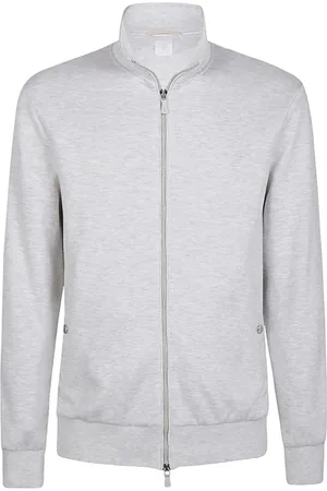 ELEVENTY Sweatshirts & Hoodies, Herr, 2Xl, Bomull, Lyxig Full Zip-tröja i bomullsjersey