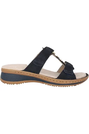 ARA Skor, Dam, 41 EU, Mocka, Blå Dam Slide Sandal - Hawaii