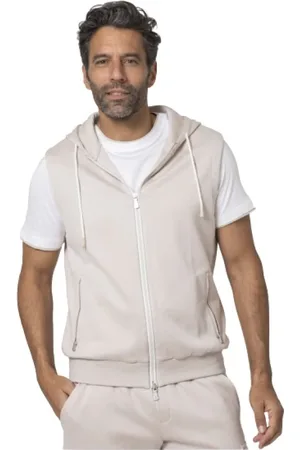ELEVENTY Sweatshirts & Hoodies, Herr, M, Bomull, Ärmlös hoodie