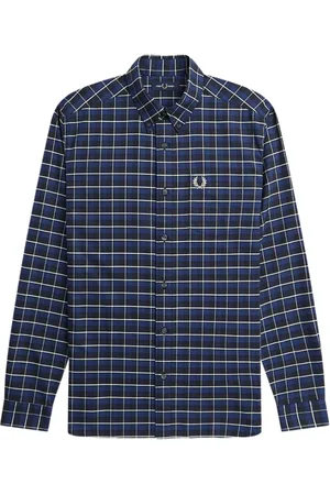 Fred Perry Skjorta, Herr, M, Bomull, Clic Button Shirt