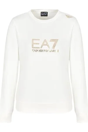EA7 Topp, Dam, M, Vit Dam Sweatshirt