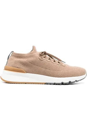 Brunello Cucinelli Skor, Herr, 41 EU, Bomull, Sneakers med snörning och logodetalj