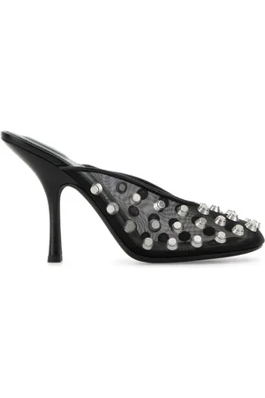 Alexander Wang Skor, Dam, 38 EU, Svarta Mesh Mulor Klackar