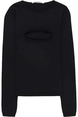 Stella McCartney Stickade tröjor & koftor, Dam, M, Polyester, Levels of Transparency Stickad Tröja