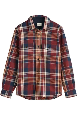 GANT Skjorta, Herr, L, Bordeaux Overshirt