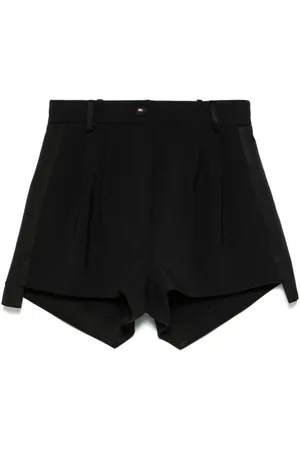 Elisabetta Franchi Shorts, Dam, XS, Polyester, Skräddarsydda crêpe-shorts med logotypknäppning