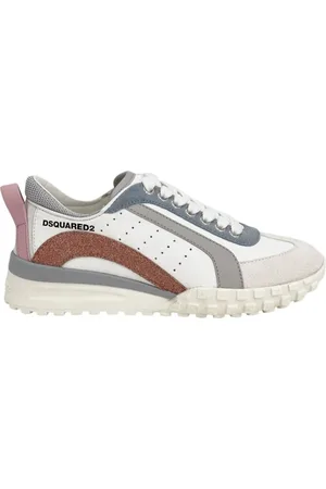 Dsquared2 Skor, Dam, 36 EU, Bomull, Legend Sneakers - Glitterinlägg - Vit