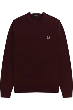 Fred Perry Sweatshirts & Hoodies, Herr, S, Bomull, Classic Crew Knit Sweater