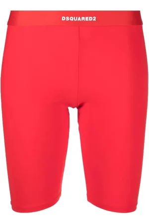 Dsquared2 Sport, Dam, M, Logo-tryckta cykelshorts