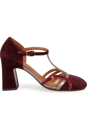 Chie Mihara Skor, Dam, 37 EU, Läder, Bordeaux Klacksandaletter