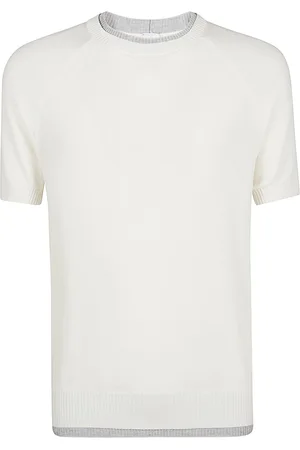 ELEVENTY Stickade tröjor & koftor, Herr, S, Bomull, Bomull Crew Neck T-shirt