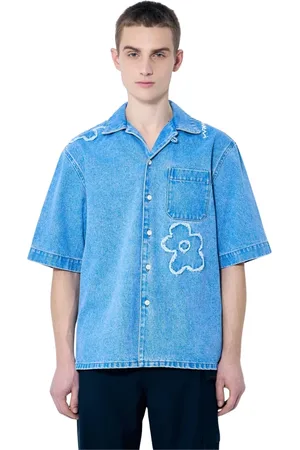 Marni Skjorta, Herr, L, Denim, Floral Denim Shirt