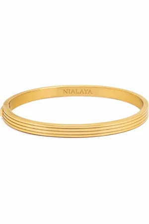 Nialaya Accessoarer, Herr, L, Guld Gentleman Armring