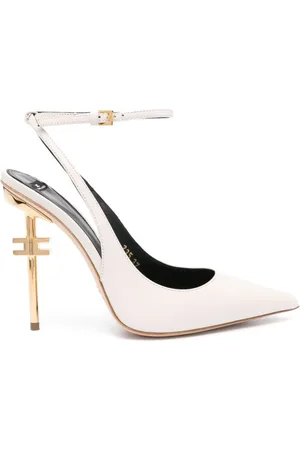 Elisabetta Franchi Skor, Dam, 38 EU, Läder, Slingback i nappa-läder med justerbar rem