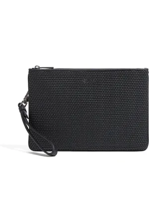Ermenegildo Zegna Accessoarer, unisex, ONE Size, Läder, Vävd Läder Clutchväska