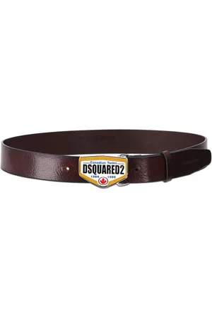 Dsquared2 Accessoarer, Herr, 90 CM, Läder, Stilrent läderbälte med stort spänne