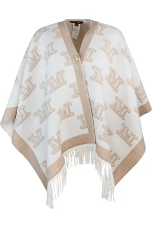 Max Mara Jacka, Dam, ONE Size, Jacquard Logo Fringe Ulljacka