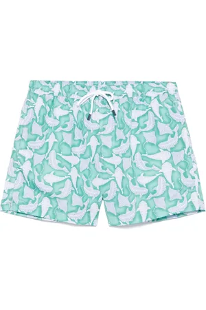 FEDELI Badkläder, Herr, M, Polyester, Polyester Badshorts med Elastisk Midja