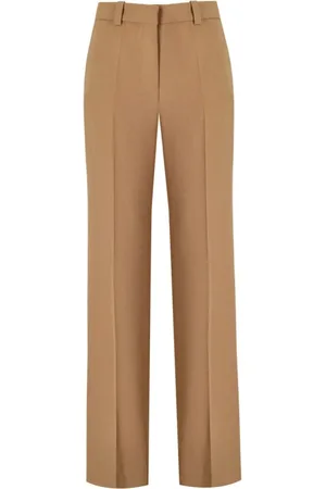 Elisabetta Franchi Byxor, Dam, M, Polyester, Camel Palazzo-byxor