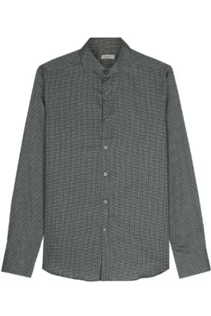 CANALI Skjorta, Herr, S, Geometriskt Mönstrad Casual Skjorta