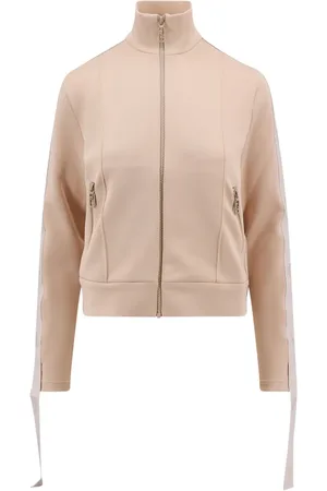 Fendi Sweatshirts & Hoodies, Dam, M, Polyester, Teknisk sweatshirt med dragkedja och logodetaljer