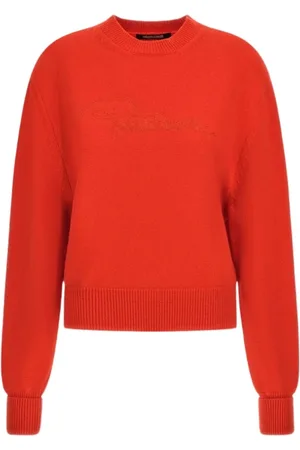 Roberto Cavalli Stickade tröjor & koftor, Dam, M, Röd Stickad Tröja