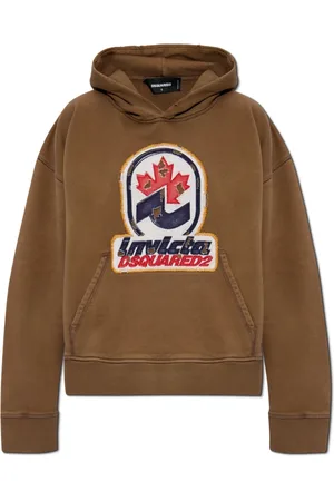Dsquared2 Sweatshirts & Hoodies, Dam, S, Bomull, Brun Hoodie