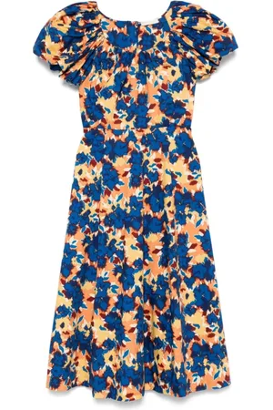 ULLA JOHNSON Klänning, Dam, S, Blå Scoop Neck Klänning