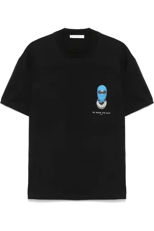 Ih Nom Uh Nit Topp, Herr, L, Bomull, Svart Bomull Logo Print T-shirt