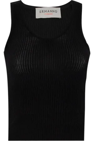 ERMANNO SCERVINO Topp, Dam, L, Ribbstickad Stretchtopp