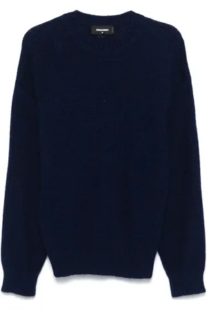 Dsquared2 Stickade tröjor & koftor, Herr, S, Brun Stickad Tröja med Rund Hals