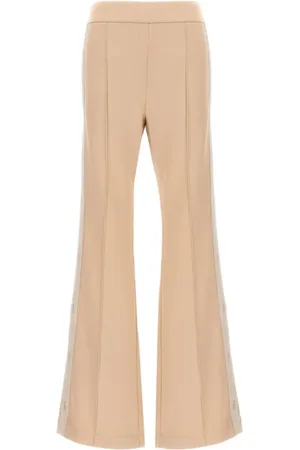 Fendi Byxor, Dam, M, Polyester, High Waisted Logo-Tape Flared Track Pants
