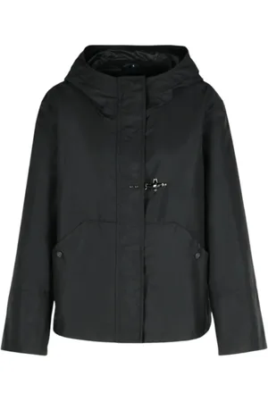 FAY Jacka, Dam, S, Svart kort parka med huva