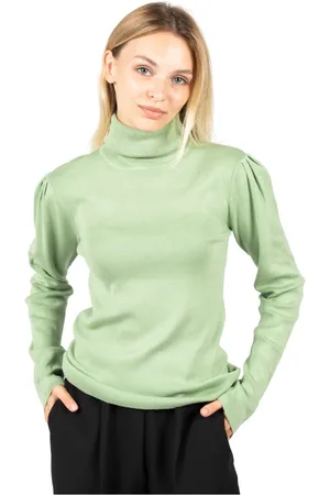 Silvian Heach Stickade tröjor & koftor, Dam, M, Nylon, Polo Neck Stickat