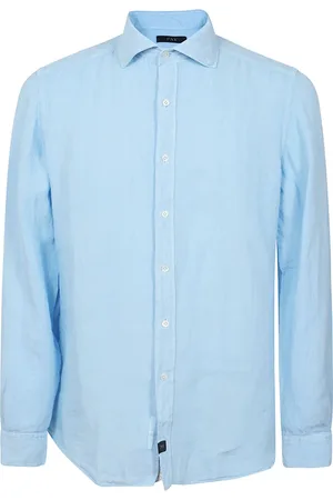FAY Skjorta, Herr, 2Xl, Linne, Linskjorta med fransk krage