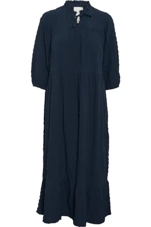 Part Two Klänning, Dam, 2Xl, Elegant Midnight Klänning med V-Hals