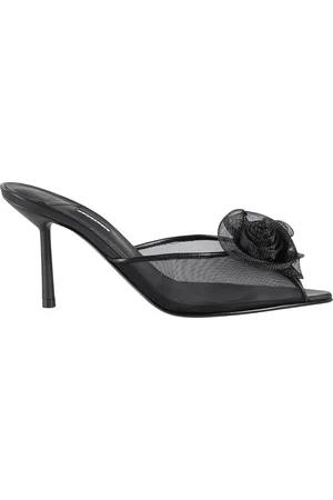 LE SILLA Skor, Dam, 39 EU, Läder, Svart Mesh 3D Front Sandal