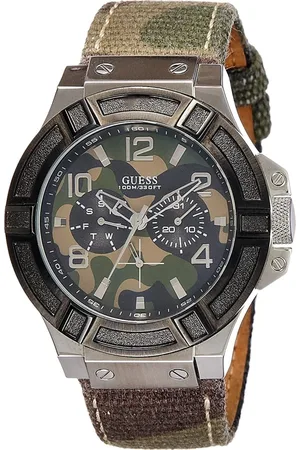 Guess Accessoarer, Herr, ONE Size, Läder, Analog Kvarts Klocka
