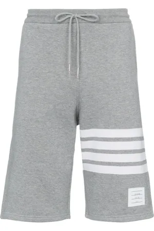Thom Browne Shorts, Herr, 2Xl, Bomull, Grå Shorts med 4-Bar Rand