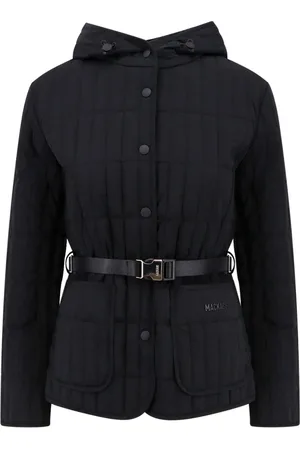 Mackage Jacka, Dam, S, Nylon, Svart Jacka med Huva och Logotyp