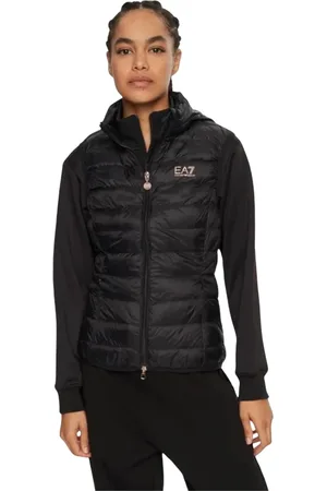 EA7 Jacka, Dam, L, Polyester, Svart Ärmlös Jacka