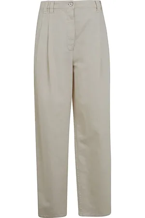 Brunello Cucinelli Byxor, Dam, M, Bomull, Chalk Tinted Trouser