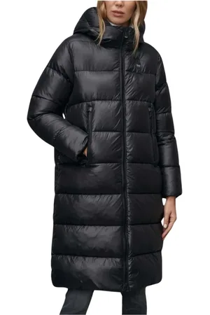Blauer Kappa, Dam, L, Polyester, Lång Parka med Rutigt Mönster