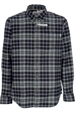 Timberland Skjorta, Herr, XL, Bomull, Grönrutig flanellskjorta med långa ärmar