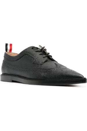 Thom Browne Skor, Dam, 36 1/2 EU, Läder, Klassiska svarta ballerinaskor