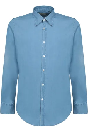 CANALI Skjorta, Herr, L, Denim, Denimskjorta med knappstängning fram
